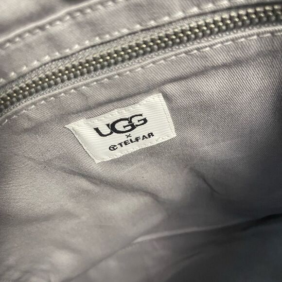UGG X Telfar Classic Gray Fleece medium Tote /shoulder Bag - Picture 11 of 16